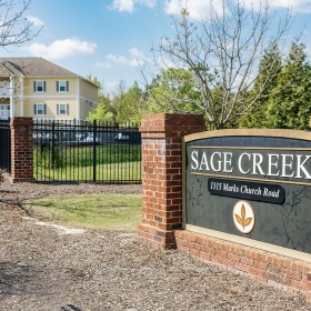 a sign at an entrance